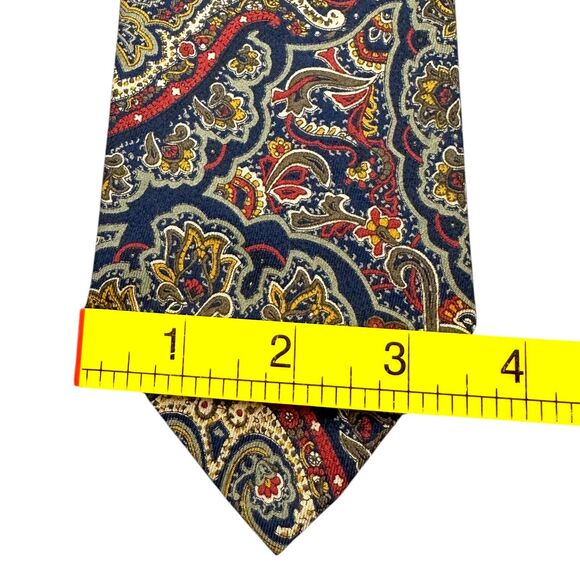 Royal Knight Vintage Mens Dress Tie Made in USA Classic Paisley Pattern 58" 3.5" - Picture 7 of 9